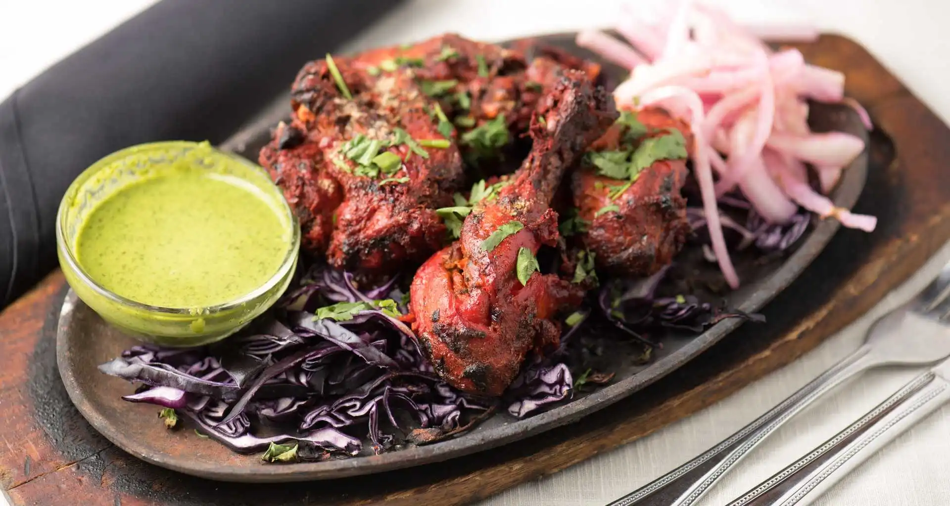 Traditional Indian dishes at Daawat multi kitchen & Bar Edmonton