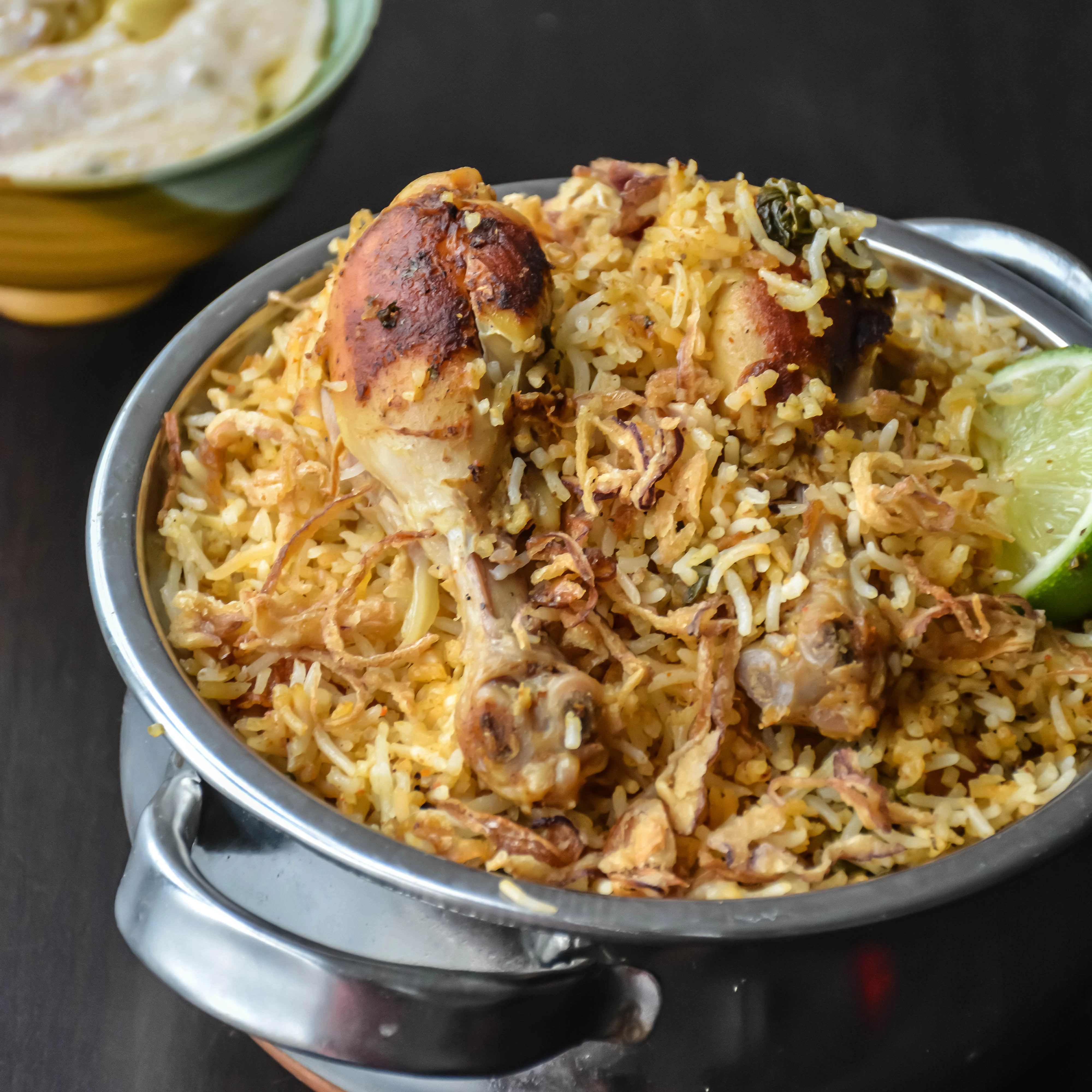 Aromatic Chicken and Lamb Biryani - Traditional basmati rice dish at Daawat best Indian restaurant Edmonton Whyte Ave